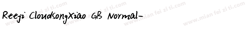 Reeji CloudSongXiao GB Normal字体转换